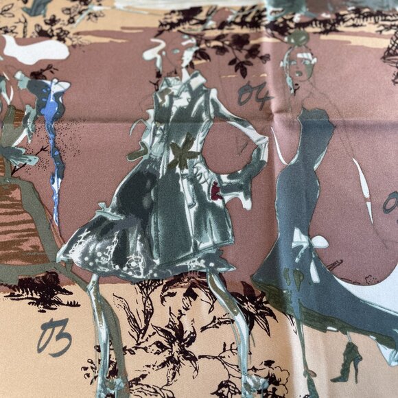 Christian Lacroix Silk Scarf – Fashion Sketch Design - Picture 9 of 15